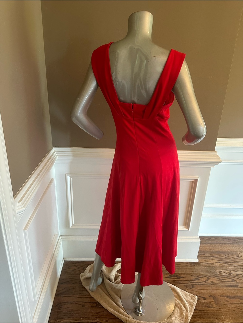 Fashion Nova Red One-Shoulder Midi Dress - Picture 5 of 5